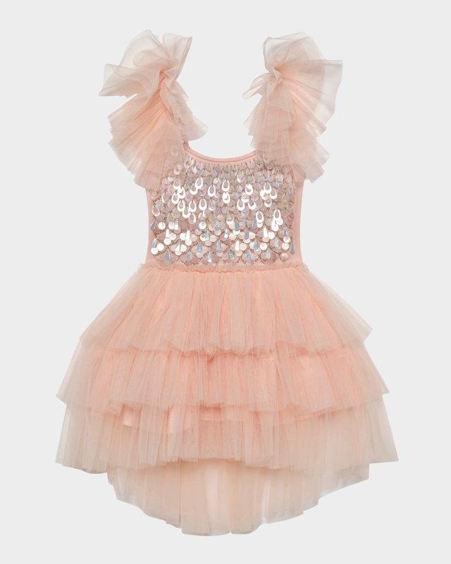 Girl's Petal Party Tiered Tutu Dress, Size 2-11